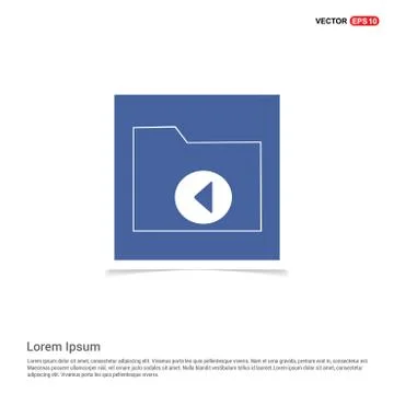 Computer Folder Icon - Blue photo Frame Stock Illustration