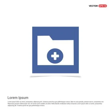 Computer Folder Icon - Blue photo Frame 스톡 일러스트