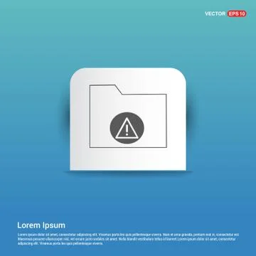 Computer Folder Icon - Blue Sticker button Stock Illustration