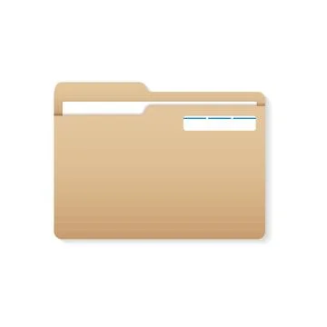 Computer folder icon in flat style. Document archive vector illustration on i Stock Illustration