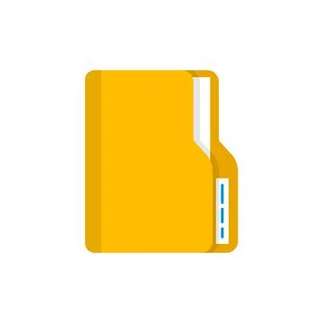 Computer folder icon in flat style. Document archive vector illustration on i Stock Illustration