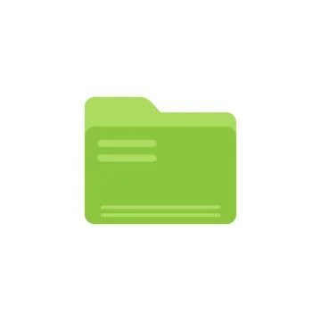 Computer folder icon in flat style. Document archive vector illustration on i Stock Illustration