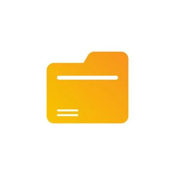 Computer folder icon in flat style. Document archive vector illustration on i 스톡 일러스트