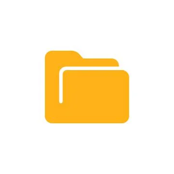 Computer folder icon in flat style. Document archive vector illustration on i Stock Illustration
