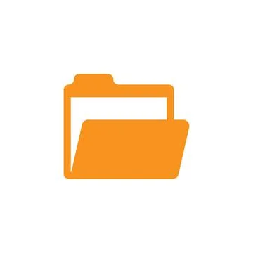 Computer folder icon in flat style. Document archive vector illustration on i Stock Illustration