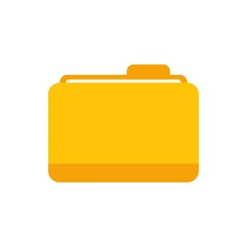 Computer folder icon flat vector. Button interface Illustrazione stock