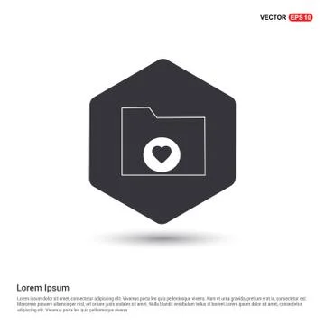 Computer Folder Icon Hexa White Background icon template 스톡 일러스트