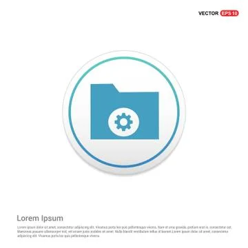 Computer Folder Icon Hexa White Background icon template Stock Illustration