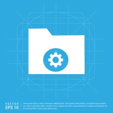 Computer Folder Icon 스톡 일러스트