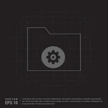 Computer Folder Icon Illustrazione stock