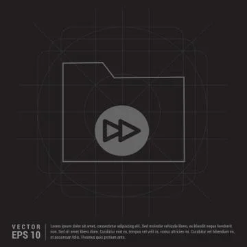 Computer Folder Icon 스톡 일러스트