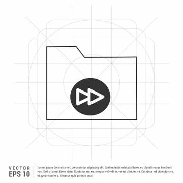 Computer Folder Icon 스톡 일러스트