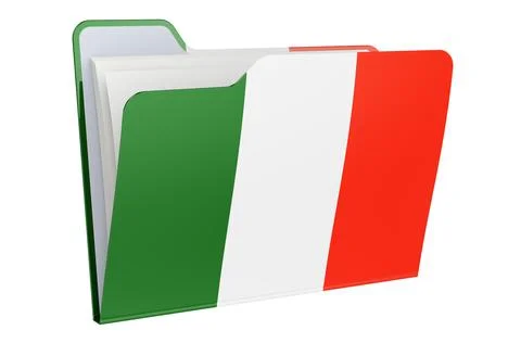 Computer folder icon with Irish flag. 3D rendering 스톡 일러스트