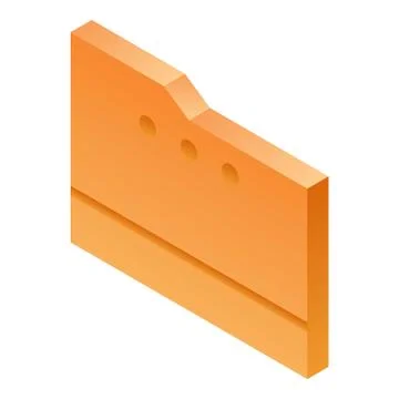 Computer folder icon, isometric style 스톡 일러스트