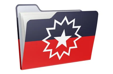 Computer folder icon with Juneteenth, Emancipation flag. 3D rendering Stock Illustration