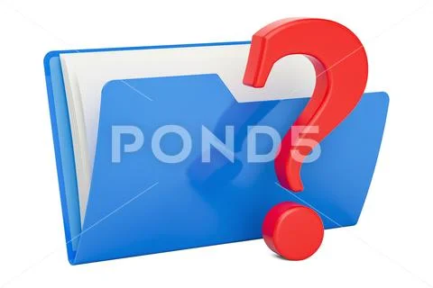 Computer folder icon with question mark, 3D rendering: Royalty Free ...