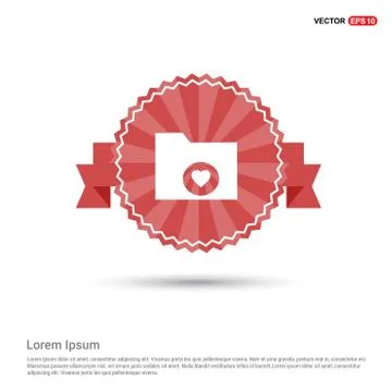 Computer Folder Icon - Red Ribbon banner Stock Illustration