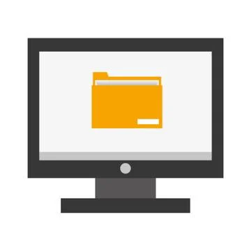 Computer folder icon , vector illustration Stock Illustration