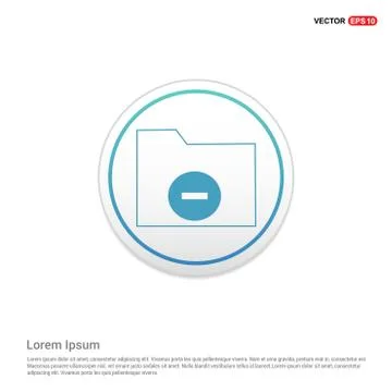 Computer Folder Icon - white circle button 스톡 일러스트