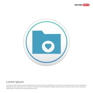 Computer Folder Icon - white circle button Stockillustratie