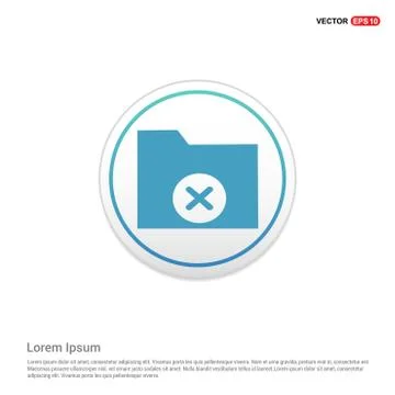 Computer Folder Icon - white circle button Stock Illustration