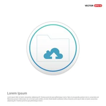 Computer Folder Icon - white circle button Stock Illustration