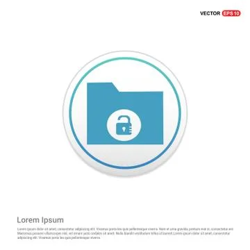 Computer Folder Icon - white circle button Illustrazione stock