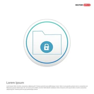 Computer Folder Icon - white circle button Stock Illustration