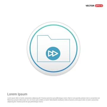 Computer Folder Icon - white circle button Stock Illustration