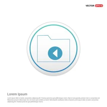 Computer Folder Icon - white circle button Stock Illustration