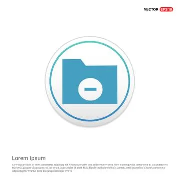 Computer Folder Icon - white circle button Stock Illustration