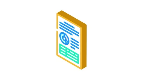 Computer folder isometric icon animation Stock Footage 327295962