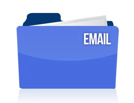 Computer folder labeled email Stock Illustration