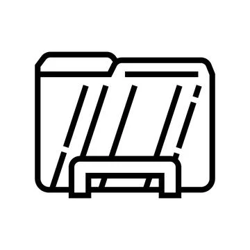 Computer folder line icon vector illustration Stock Illustration