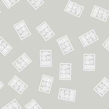 Computer folder line vector seamless pattern Stock Illustration