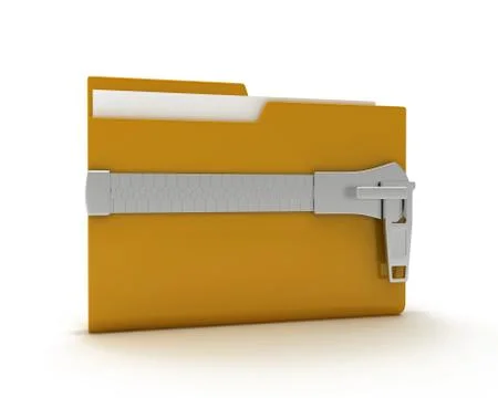 Computer folder with locks and files inside Stock-Illustration