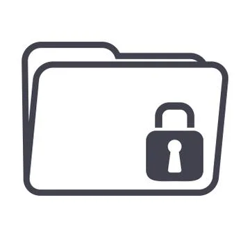 Computer Folder Security Stock Illustration