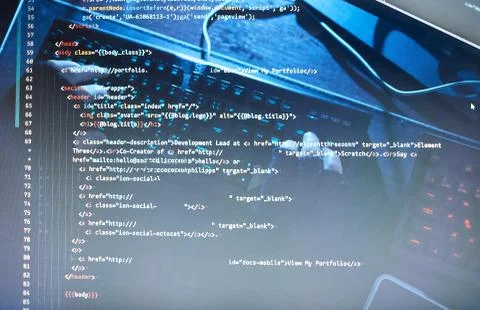 Computer fonts and codes Stock Photos