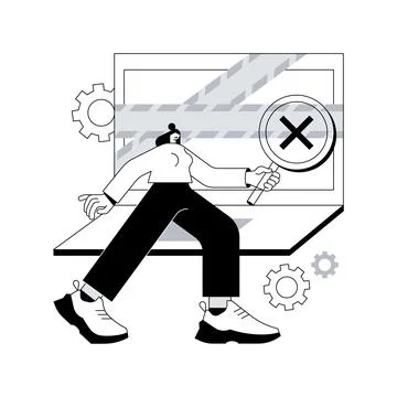 Computer forensics abstract concept vector illustration. Stock Illustration