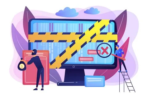Computer forensics concept vector illustration Stock Illustration