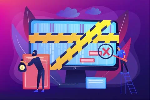 Computer forensics concept vector illustration Stock Illustration