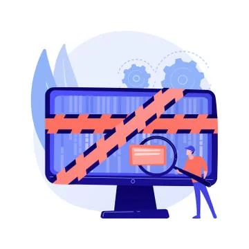 Computer forensics vector concept metaphor Illustrazione stock