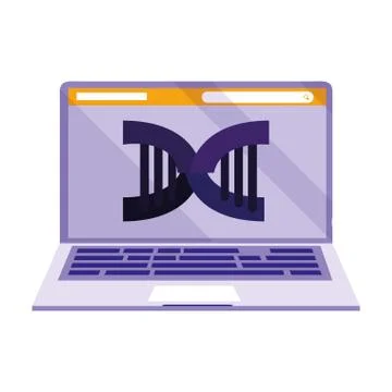 Computer gadget dna science molecule Illustrazione stock