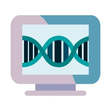 Computer gadget dna science molecule Stockillustratie