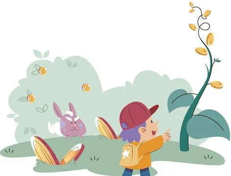 Computer game character passes tests in levels, earns money and exchanges Stock Illustration