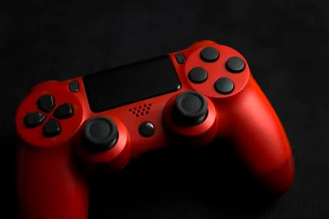 Computer game controller on black background. Gaming concept. Foto stock