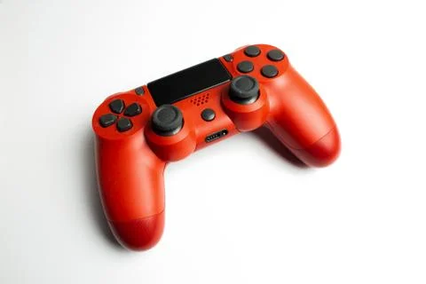 Computer game controller on white background. Gaming concept. Stock Photos