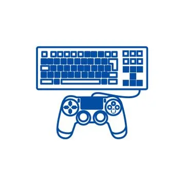 Computer game line icon concept. Computer game flat vector symbol, sign, outline Stock Illustration