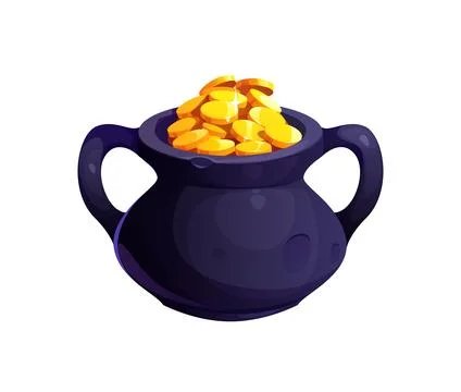 Computer game St Patrick leprechaun pot asset Stock Illustration