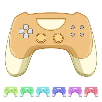 Computer gamepad cartoon vector graphic Stock Illustration